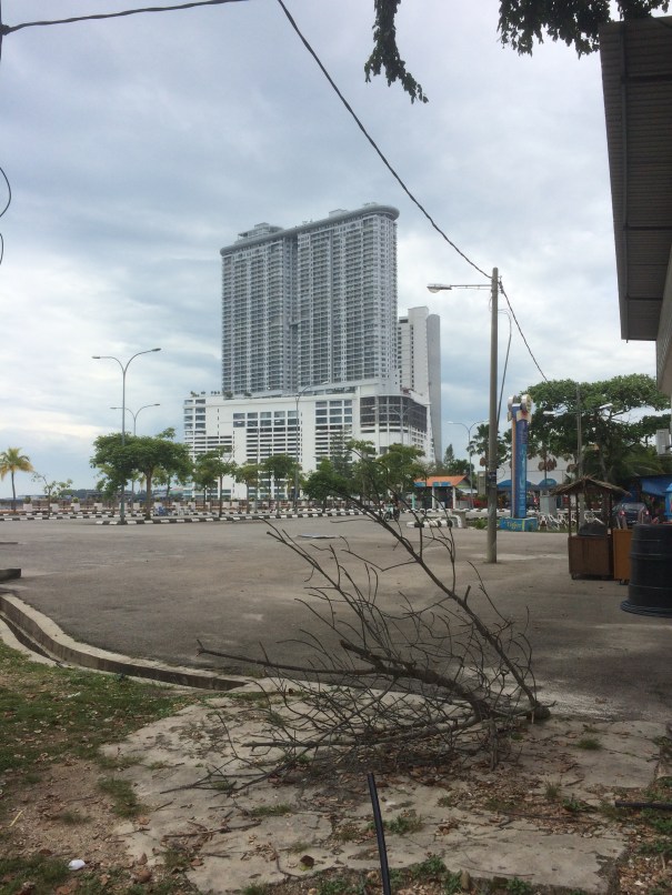 Huge new construction dominating the Kampung Portugis skyline